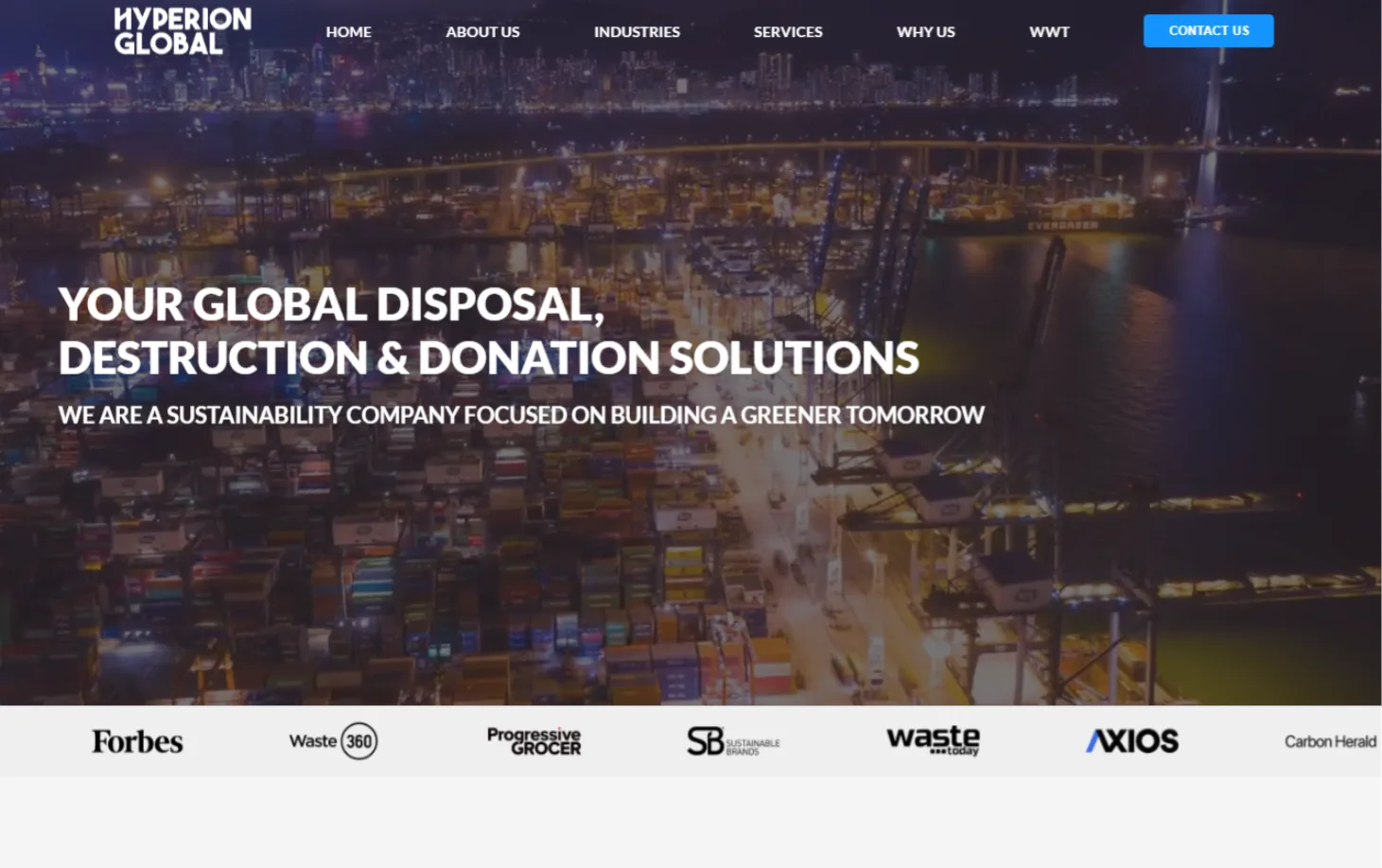Hyperion Global: Landing Page